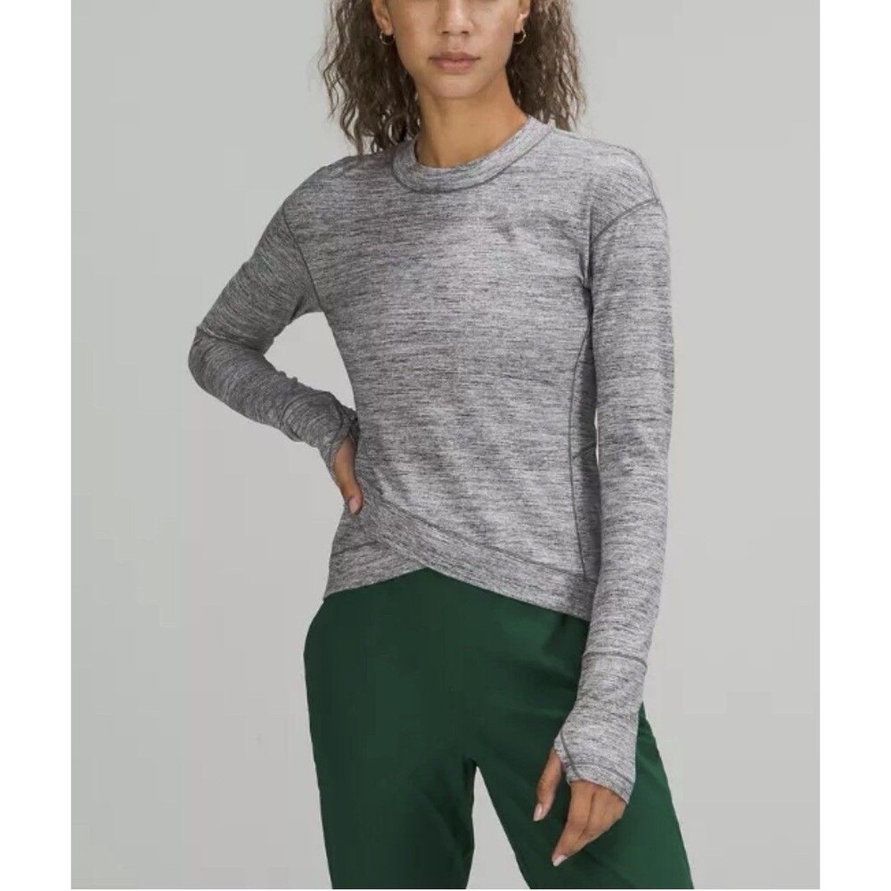 Lululemon Close to Crossing Rulu Long Sleeve Top Asphalt Activewear 4